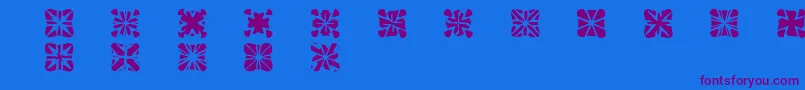 Zone23Crosses-Schriftart – Violette Schriften auf blauem Hintergrund