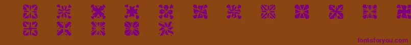 Zone23Crosses Font – Purple Fonts on Brown Background