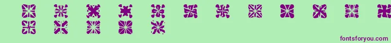 Zone23Crosses Font – Purple Fonts on Green Background