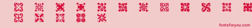 Zone23Crosses Font – Red Fonts on Pink Background