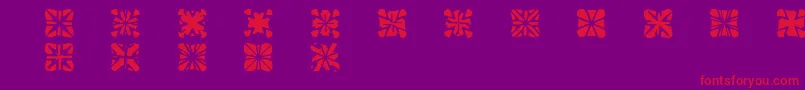 Zone23Crosses Font – Red Fonts on Purple Background