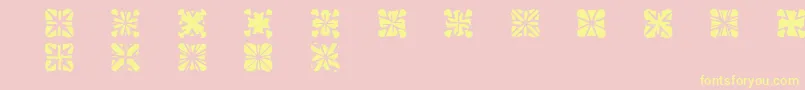 Zone23Crosses Font – Yellow Fonts on Pink Background