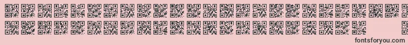 QrFontTfb Font – Black Fonts on Pink Background