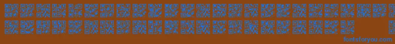 QrFontTfb Font – Blue Fonts on Brown Background