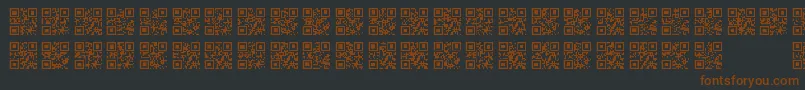 Шрифт QrFontTfb – коричневые шрифты на чёрном фоне