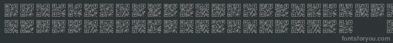 Czcionka QrFontTfb – szare czcionki na czarnym tle