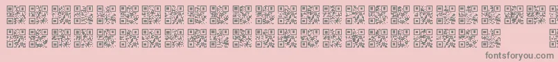 フォントQrFontTfb – ピンクの背景に灰色の文字