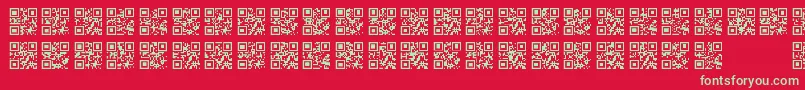 fuente QrFontTfb – Fuentes Verdes Sobre Fondo Rojo