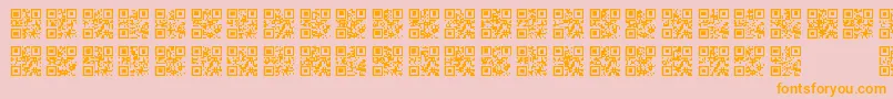 QrFontTfb Font – Orange Fonts on Pink Background