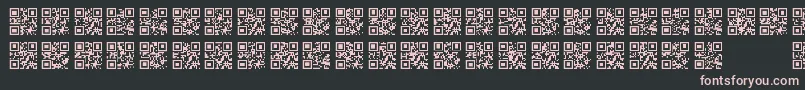 フォントQrFontTfb – 黒い背景にピンクのフォント