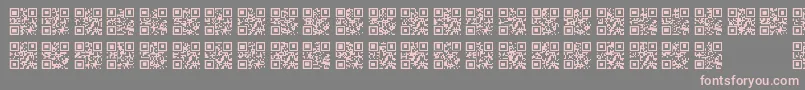 QrFontTfb Font – Pink Fonts on Gray Background