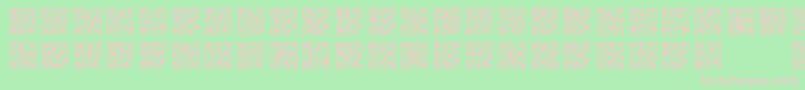 QrFontTfb Font – Pink Fonts on Green Background