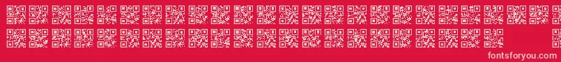 QrFontTfb Font – Pink Fonts on Red Background