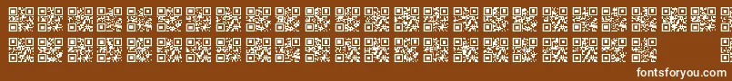 Saiba mais sobre a fonte QrFontTfb Fonte QrFontTfb – fontes brancas em um fundo marrom