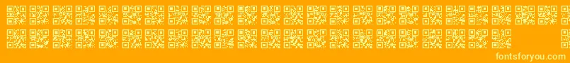 Шрифт QrFontTfb – жёлтые шрифты на оранжевом фоне