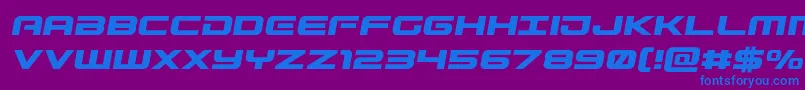 Gunshipsemital-fontti – siniset fontit violetilla taustalla