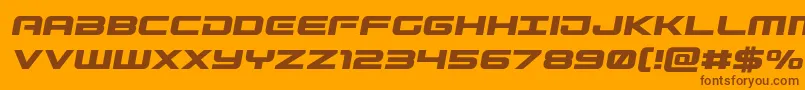 Gunshipsemital Font – Brown Fonts on Orange Background