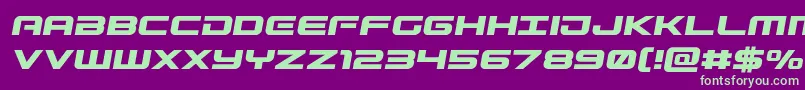 Gunshipsemital Font – Green Fonts on Purple Background