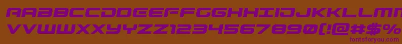 Gunshipsemital Font – Purple Fonts on Brown Background