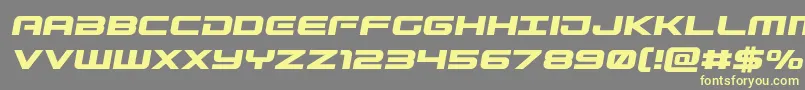 Gunshipsemital Font – Yellow Fonts on Gray Background