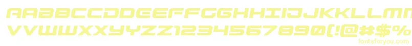 Gunshipsemital Font – Yellow Fonts on White Background