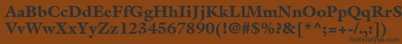 GalliardstdBlack Font – Black Fonts on Brown Background