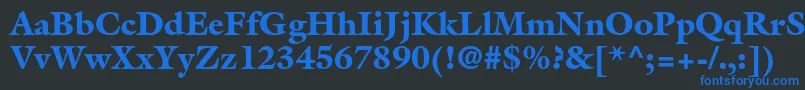 GalliardstdBlack Font – Blue Fonts on Black Background