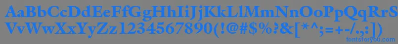 Шрифт GalliardstdBlack – синие шрифты на сером фоне