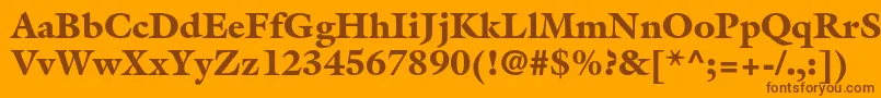 GalliardstdBlack Font – Brown Fonts on Orange Background