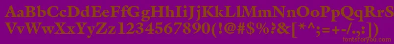 GalliardstdBlack Font – Brown Fonts on Purple Background