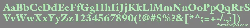 GalliardstdBlack Font – Green Fonts on Gray Background