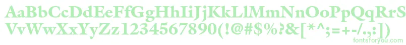 GalliardstdBlack Font – Green Fonts on White Background