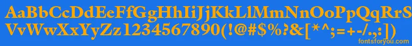 GalliardstdBlack Font – Orange Fonts on Blue Background