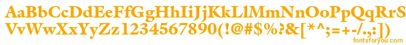 Шрифт GalliardstdBlack – оранжевые шрифты на белом фоне