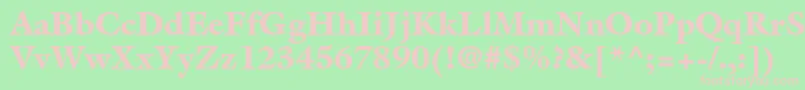 GalliardstdBlack Font – Pink Fonts on Green Background