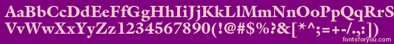 GalliardstdBlack Font – Pink Fonts on Purple Background