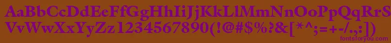 GalliardstdBlack Font – Purple Fonts on Brown Background