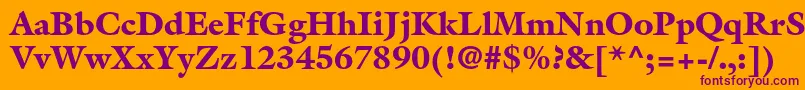 GalliardstdBlack Font – Purple Fonts on Orange Background