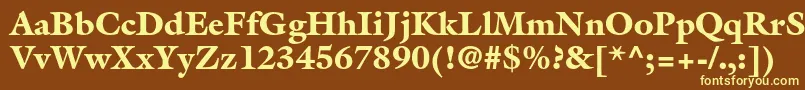 GalliardstdBlack Font – Yellow Fonts on Brown Background