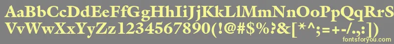 GalliardstdBlack Font – Yellow Fonts on Gray Background