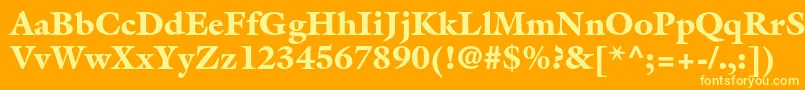 GalliardstdBlack Font – Yellow Fonts on Orange Background