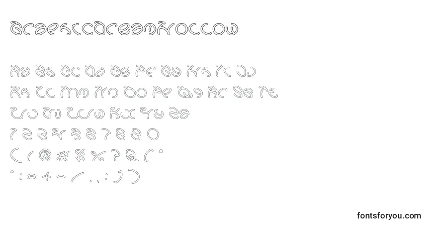 Fuente GraphicDreamHollow - alfabeto, números, caracteres especiales
