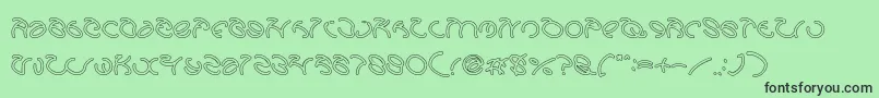 GraphicDreamHollow Font – Black Fonts on Green Background