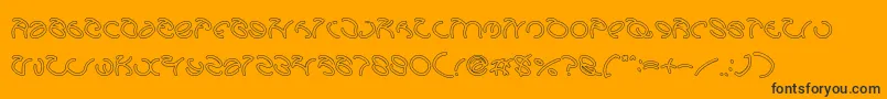 GraphicDreamHollow Font – Black Fonts on Orange Background