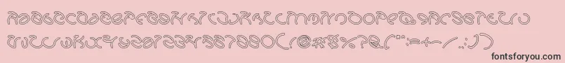 GraphicDreamHollow Font – Black Fonts on Pink Background