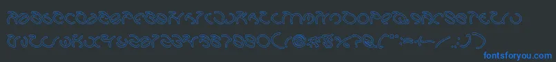 GraphicDreamHollow Font – Blue Fonts on Black Background