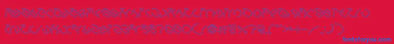 GraphicDreamHollow Font – Blue Fonts on Red Background