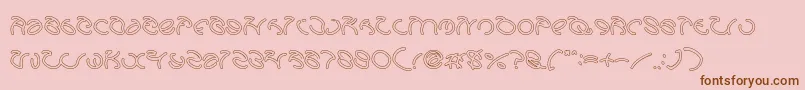 GraphicDreamHollow-Schriftart – Braune Schriften auf rosa Hintergrund