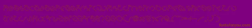 GraphicDreamHollow Font – Brown Fonts on Purple Background