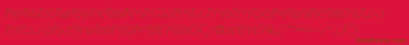 GraphicDreamHollow Font – Brown Fonts on Red Background
